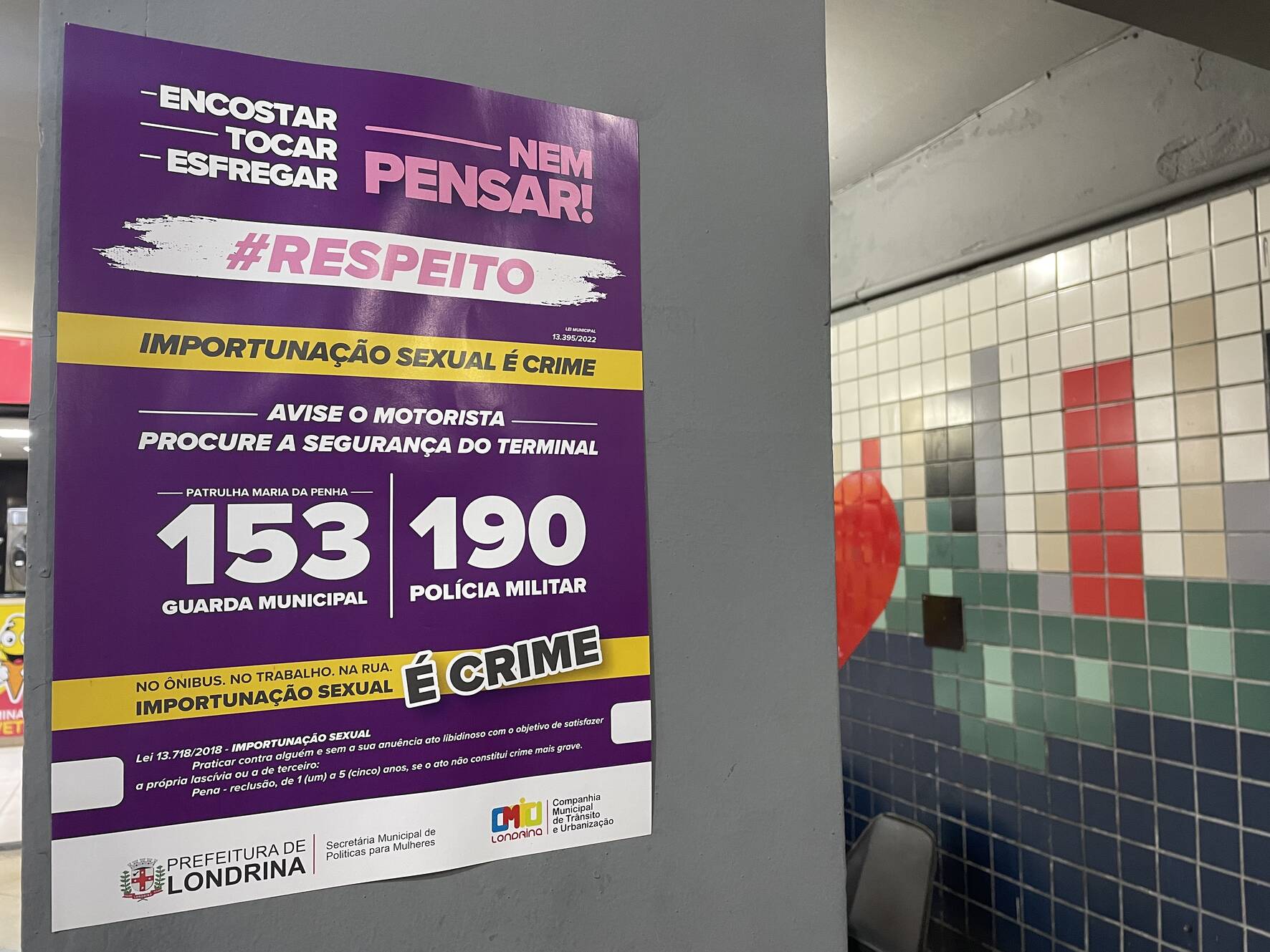 Londrina realiza campanha contra importunação sexual em coletivos