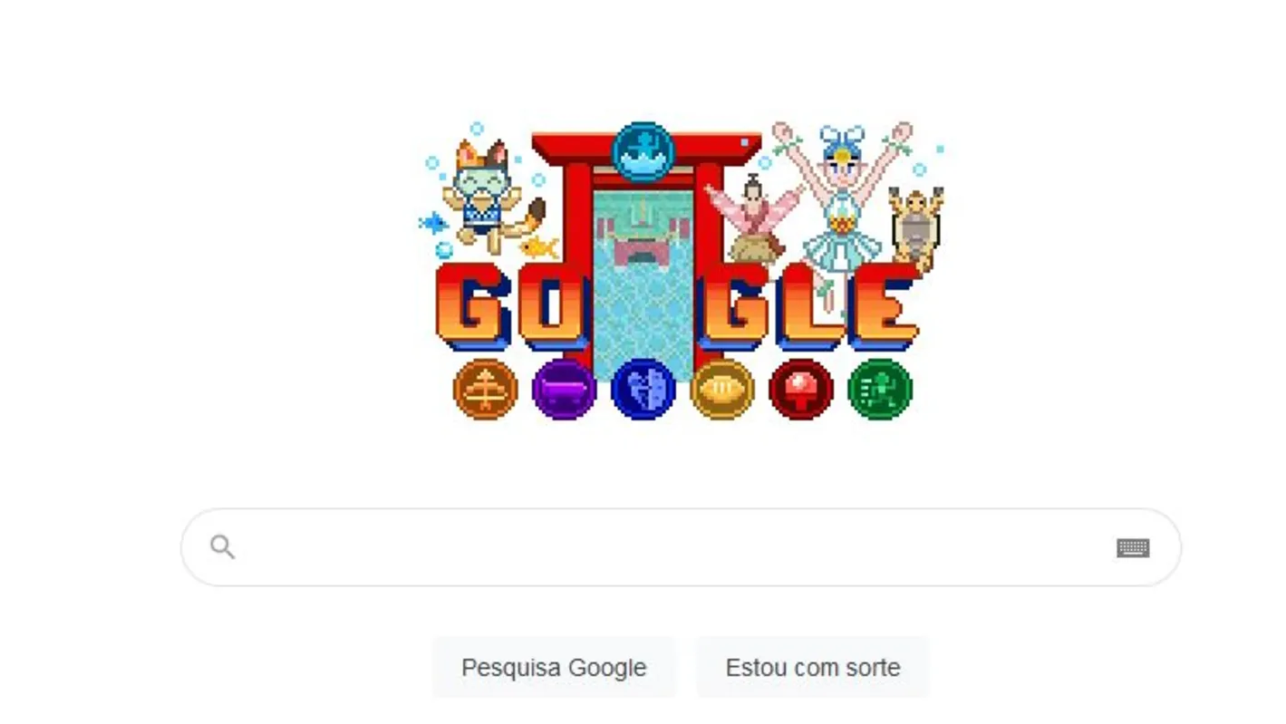 Em clima de Olimpíadas, Google lança um doodle inspirado na cultura japonesa