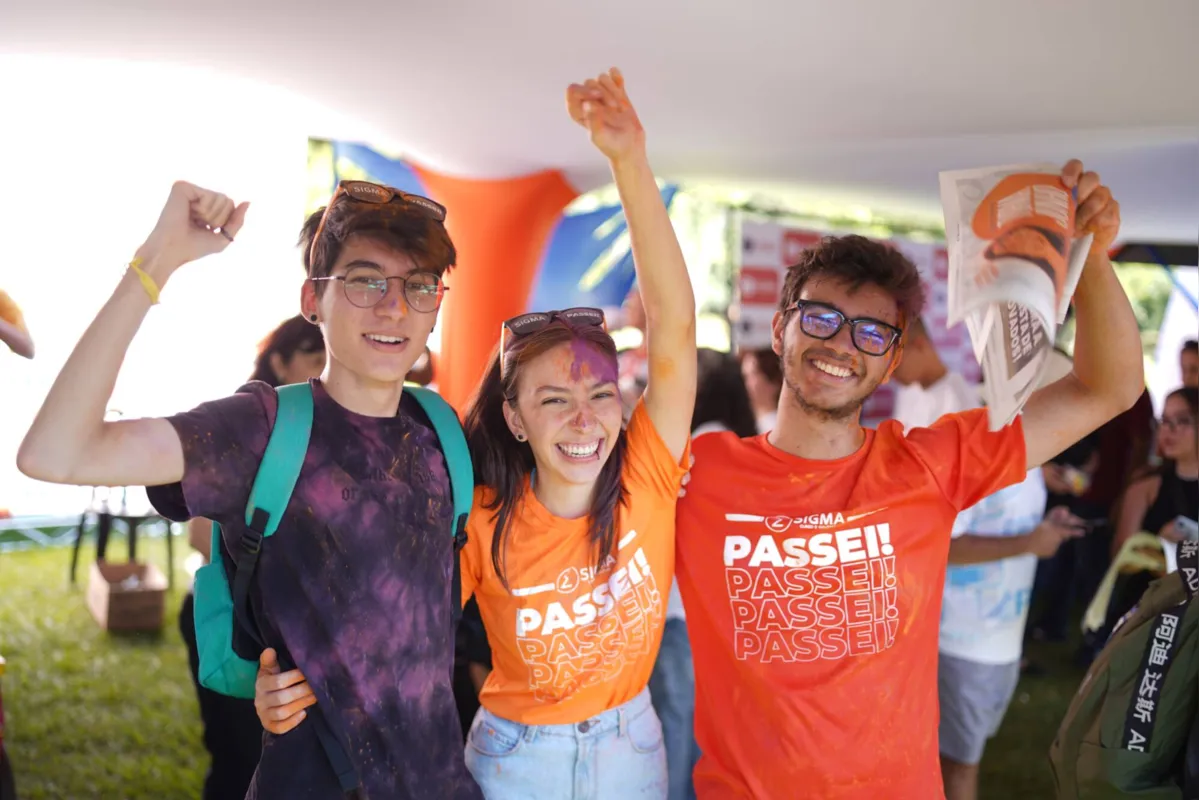 Mateus Finger (Agronomia), Sofia Laura (História) e Caio Assis (Filosofia)