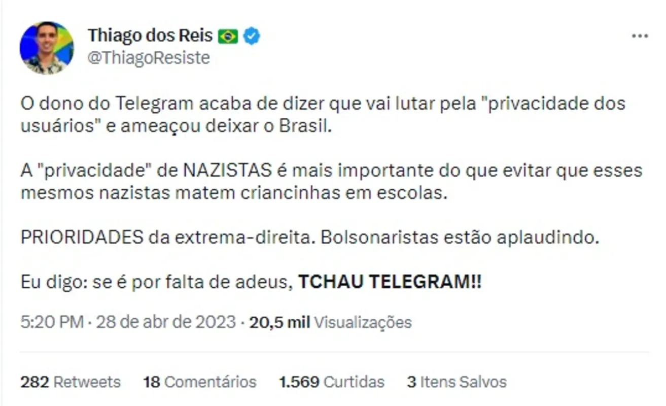 Quem é o dono do Telegram?