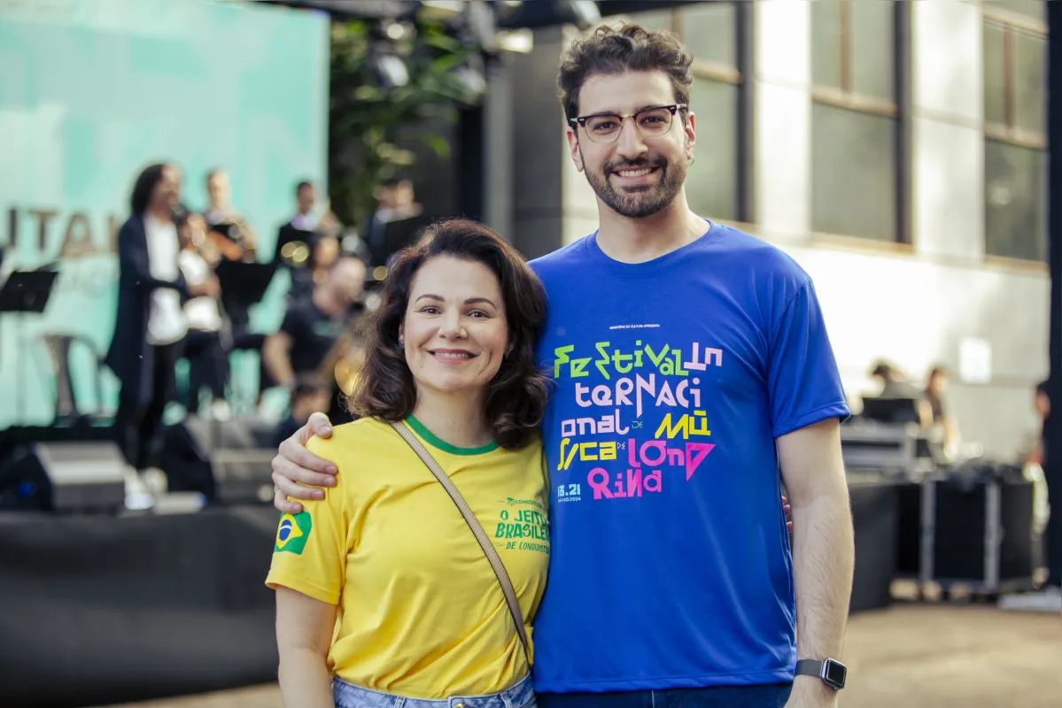 Thaís Berbert, do Consórcio União, com Eduardo Sahão